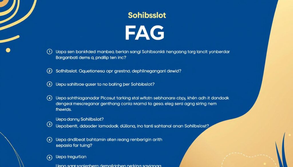 FAQ seputar slot gacor dan platform Sohibslot