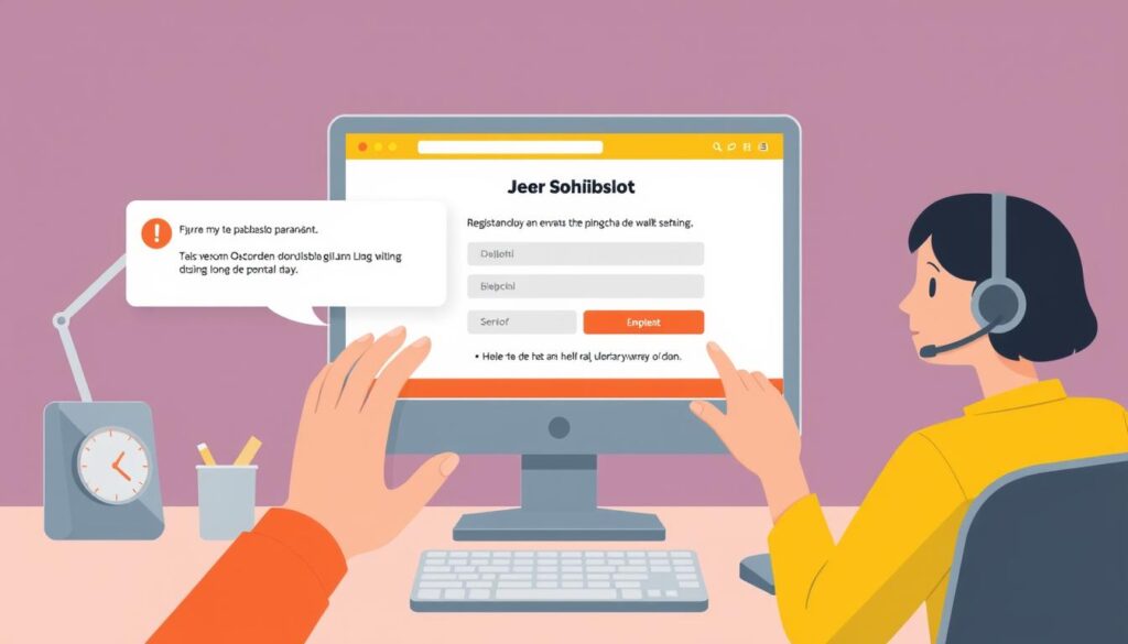 Ilustrasi troubleshooting masalah daftar sohibslot