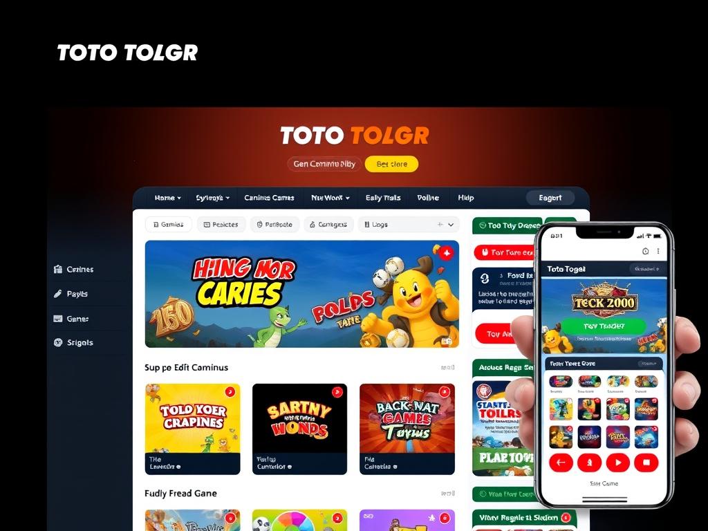 Logo dan tampilan situs Togel Online B dengan fitur utama