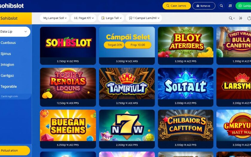 Platform Slot Gacor Sohibslot dengan tampilan berbagai game slot populer