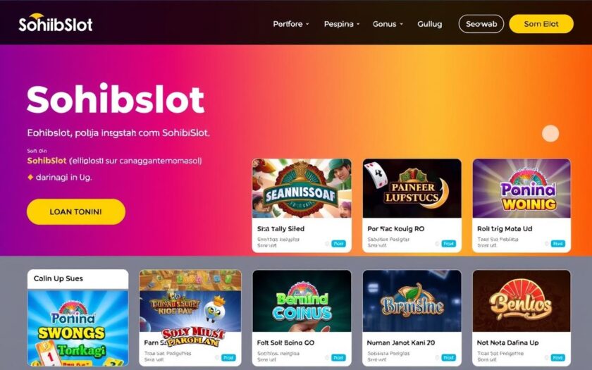 Platform Sohibslot dengan berbagai permainan slot online daftar sohibslot