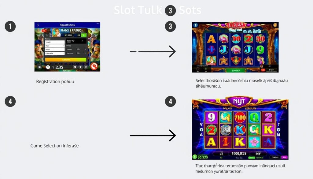 Tampilan langkah-langkah bermain slot pulsa Thailand